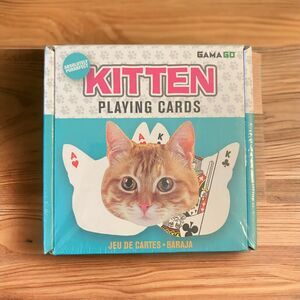 New Gama Go Cat Kitten Deck of Playing Cards Queen Hearts Kitty Gift Game